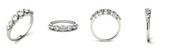 Charles & Colvard Moissanite Graduated Seven Stone Band 7/8 ct. t.w. Diamond Equivalent in 14k White, Yellow, or Rose Gold